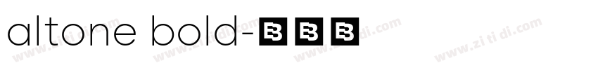 altone bold字体转换